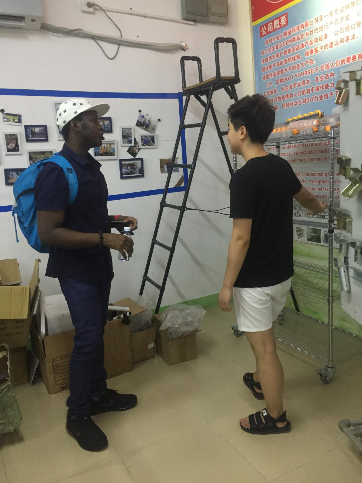 Welcome American Customer Visit Our Factory