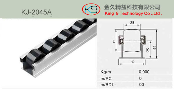 Aluminum roller track (KJ-2045A)